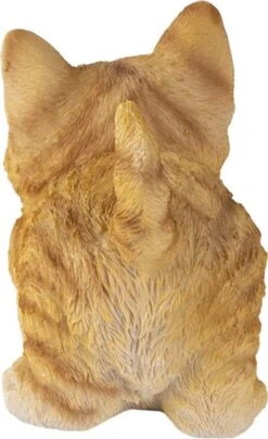 Clayre & Eef Beeld Kat 19x8x10 Cm Bruin Beige Kunststof Woonaccessoires Beeld Decoratie Decoratieve Accessoires -Clayre & Eef 734x1200 4