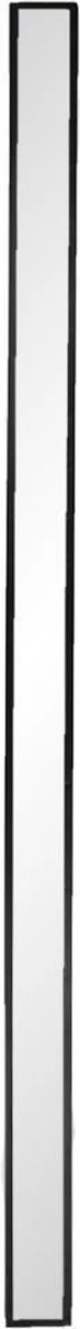 Clayre & Eef Spiegel 10x190 Cm Zwart Ijzer Rechthoek Grote Spiegel Wand Spiegel Muur Spiegel