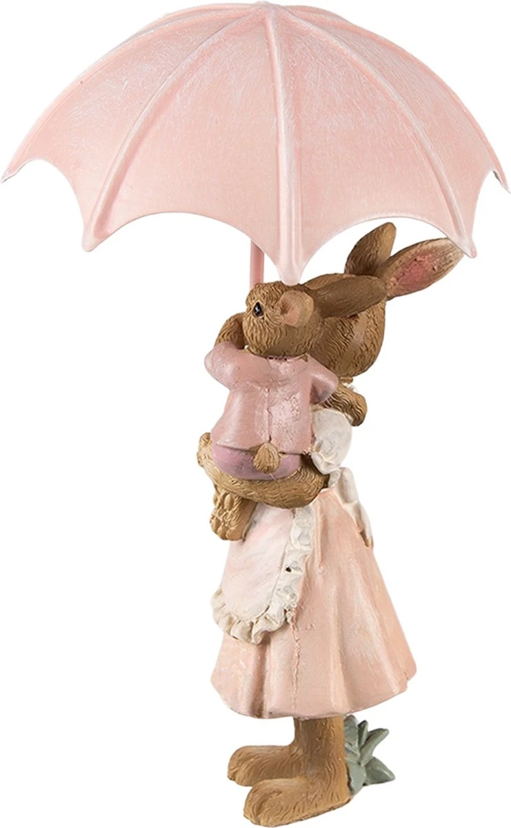 Clayre & Eef Beeld Konijn 8x5x12 Cm Bruin Roze Kunststof Woonaccessoires Paashaas Pasen 4 Clayre & Eef Beeld Konijn 8x5x12 Cm Bruin Roze Kunststof Woonaccessoires Paashaas Pasen - Afbeelding 2