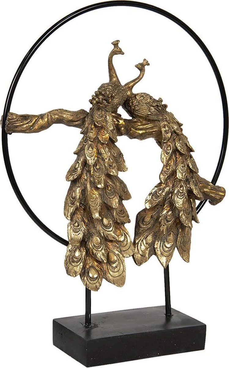 Clayre & Eef Beeld Pauw 38x38x49 Cm Goudkleurig Kunststof Woonaccessoires Beeld Decoratie Decoratieve Accessoires 6 Clayre & Eef Beeld Pauw 38x38x49 Cm Goudkleurig Kunststof Woonaccessoires Beeld Decoratie Decoratieve Accessoires - Afbeelding 4