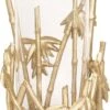 Clayre & Eef Windlicht Ø 18*26 Cm Goudkleurig Glas / Kunststof Rond Bamboe Kaarsenhouder Sfeerverlichting -Clayre & Eef 752x1200