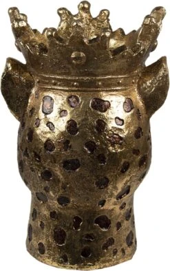 Clayre & Eef Beeld Luipaard 25x31x41 Cm Goudkleurig Kunststof Woonaccessoires Beeld Decoratie Decoratieve Accessoires -Clayre & Eef 753x1200