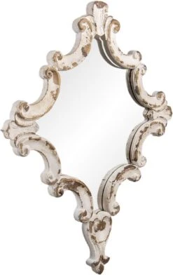 Clayre & Eef Spiegel 60x76 Cm Wit Hout Grote Spiegel Wand Spiegel Muur Spiegel -Clayre & Eef 756x1200 2