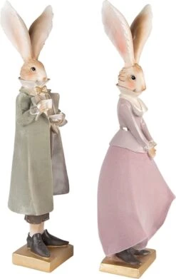 Clayre & Eef Beeld Konijn 14x12x47 / 14x12x47 Cm Groen Roze Kunststof Woonaccessoires Paashaas Pasen 7 Clayre & Eef Beeld Konijn 14x12x47 / 14x12x47 Cm Groen Roze Kunststof Woonaccessoires Paashaas Pasen -Clayre & Eef 758x1200