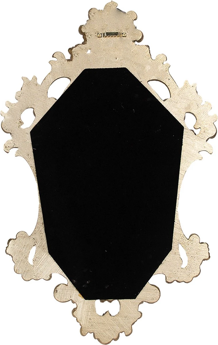 Clayre & Eef Spiegel 30x48 Cm Goudkleurig Kunststof Grote Spiegel Wand Spiegel Muur Spiegel 5 Clayre & Eef Spiegel 30x48 Cm Goudkleurig Kunststof Grote Spiegel Wand Spiegel Muur Spiegel - Afbeelding 3