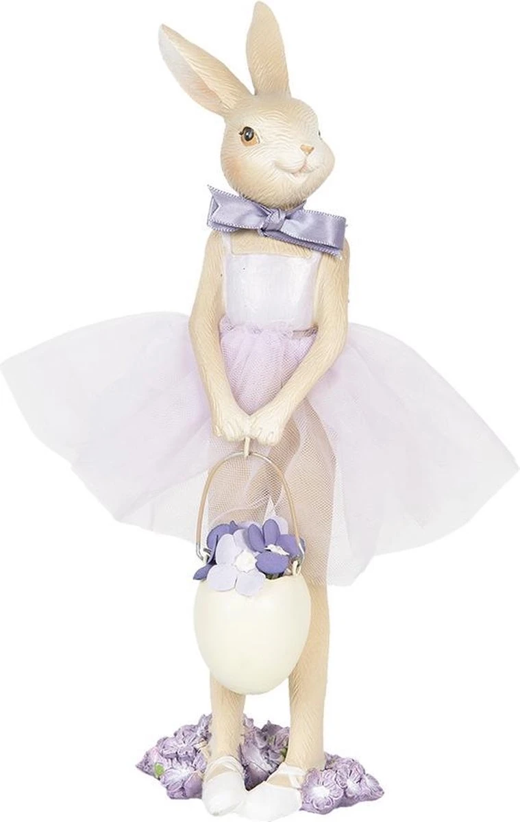 Clayre & Eef Beeld Konijn 8x8x25 Cm Paars Polyresin Woonaccessoires Pasen Paashaas 6 Clayre & Eef Beeld Konijn 8x8x25 Cm Paars Polyresin Woonaccessoires Pasen Paashaas - Afbeelding 4