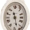 Clayre & Eef Tafelklok 11x18 Cm Wit Ijzer Glas Ovaal Tafelklokken Binnen Staand Klokje Tafelklokje -Clayre & Eef 762x1200 2