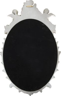 Clayre & Eef Spiegel 35x55 Cm Zilverkleurig Kunststof Ovaal Engelen Grote Spiegel Wand Spiegel Muur Spiegel -Clayre & Eef 772x1200 1