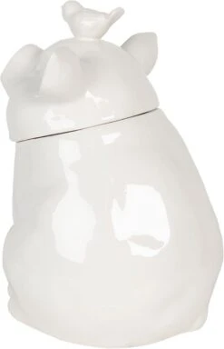 Clayre & Eef Decoratie Varken 19x18x24 Cm Wit Keramiek Varken Decoratief Figuur Decoratieve Accessoires Woonaccessoires -Clayre & Eef 772x1200 2