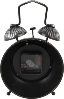 Clayre & Eef Tafelklok 15*7*25 Cm / 1*AA Bruin Metaal Rond Wekker Tafelklokken Binnen Staand Klokje Tafelklokje -Clayre & Eef 773x1200 1