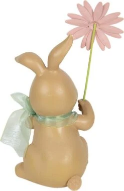 Clayre & Eef Beeld Konijn 9x9x17 Cm Bruin Groen Kunststof Woonaccessoires Pasen Paashaas -Clayre & Eef 781x1200 1