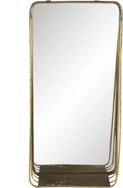 Clayre & Eef Spiegel 29x59 Cm Koperkleurig Metaal Rechthoek Grote Spiegel Wand Spiegel Muur Spiegel -Clayre & Eef 784x1200 3