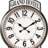 Clayre & Eef Wandklok 62x93 Cm Wit Ijzer Grand Hotel Muurklok Hangklok Keukenklok -Clayre & Eef 790x1200 2
