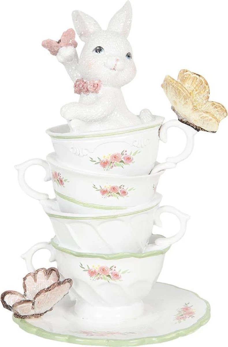 Clayre & Eef Beeld Konijn 13x13x20 Cm Wit Polyresin Woonaccessoires Pasen Paashaas 3 Clayre & Eef Beeld Konijn 13x13x20 Cm Wit Polyresin Woonaccessoires Pasen Paashaas