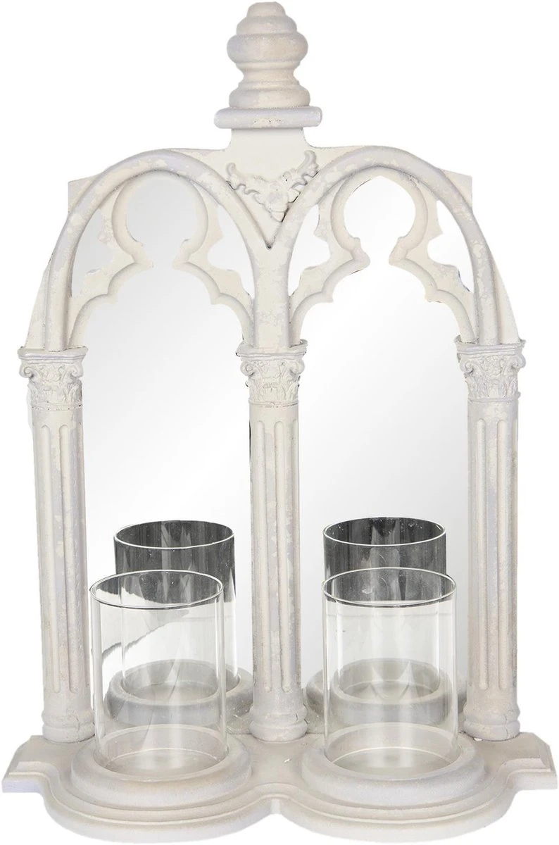 Clayre & Eef Wandspiegel Kandelaar 38*16*53 Cm Grijs Hout Muur Spiegel Wand Spiegel 7 Clayre & Eef Wandspiegel Kandelaar 38*16*53 Cm Grijs Hout Muur Spiegel Wand Spiegel - Afbeelding 5