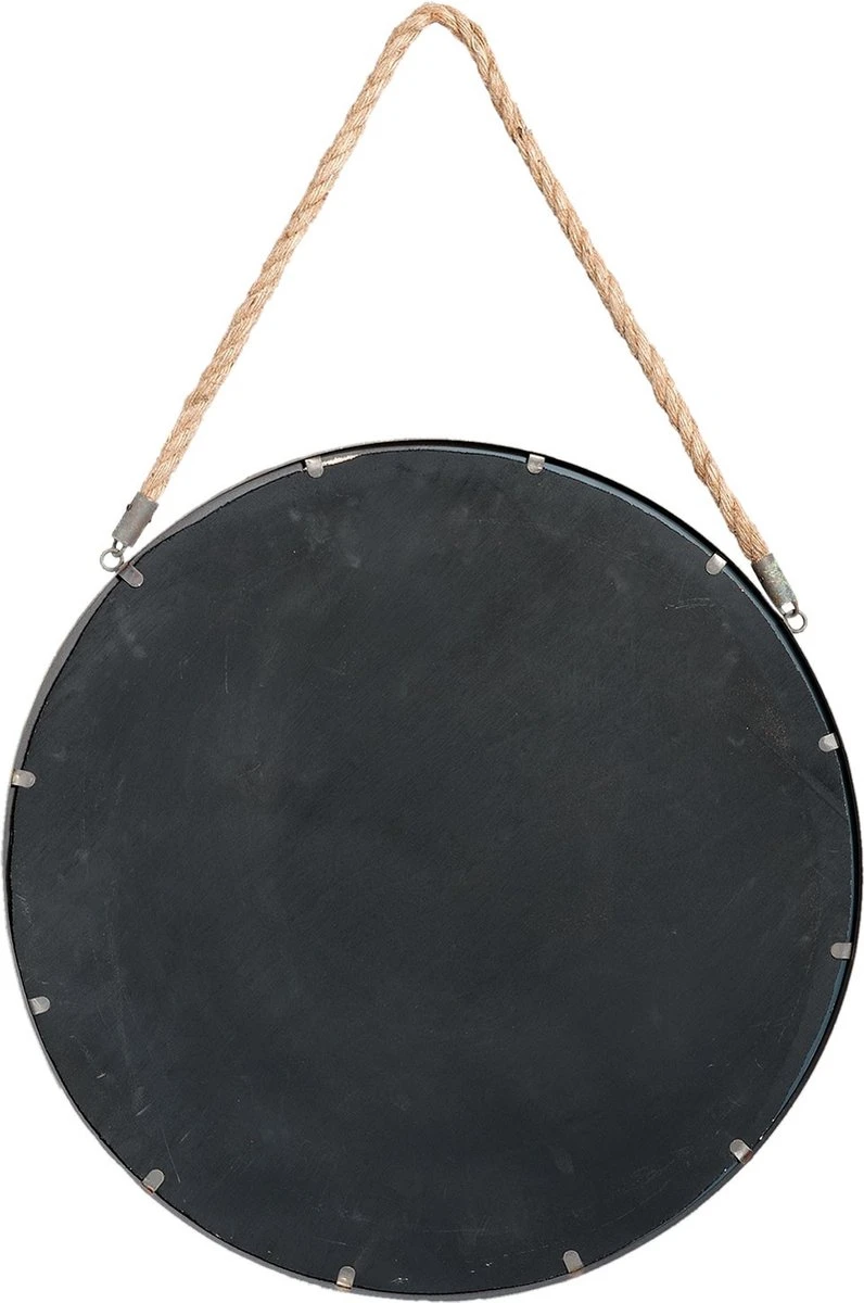 Clayre & Eef Spiegel Ø 56 Cm Grijs Ijzer Rond Grote Spiegel Wandspiegel Muur Spiegel 4 Clayre & Eef Spiegel Ø 56 Cm Grijs Ijzer Rond Grote Spiegel Wandspiegel Muur Spiegel - Afbeelding 2