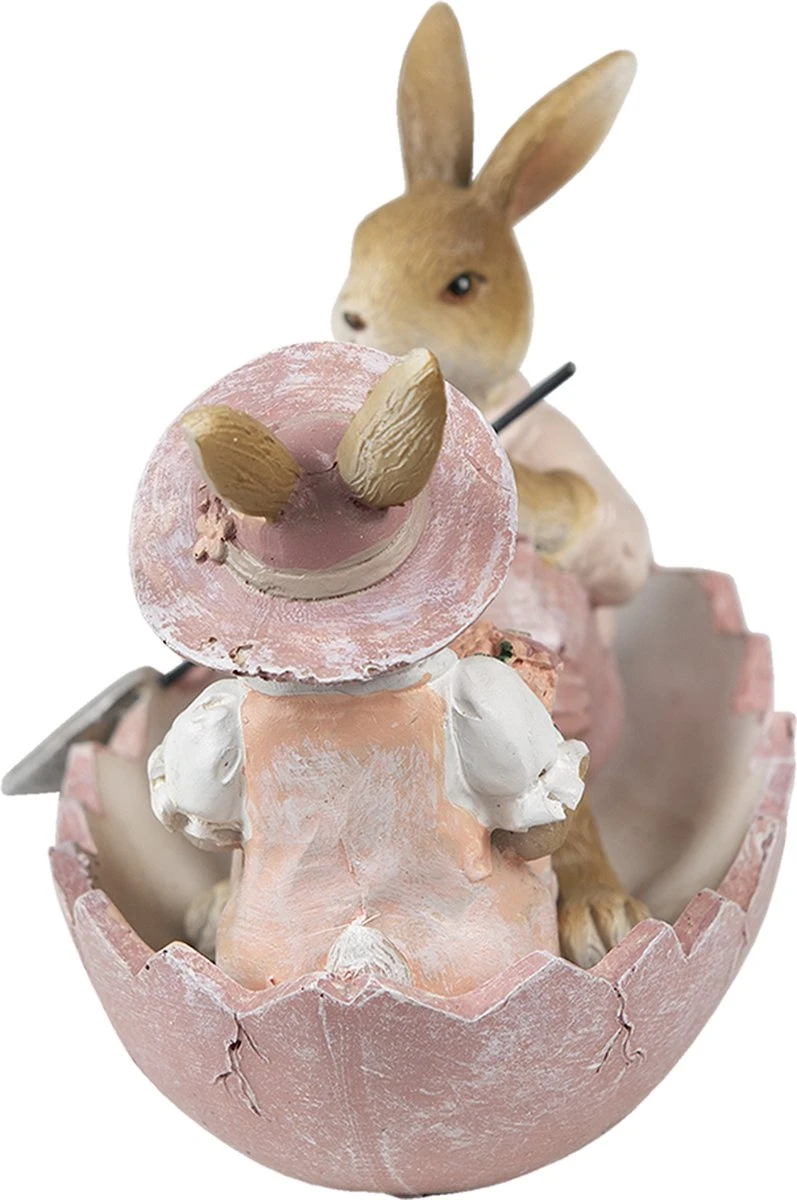 Clayre & Eef Beeld Konijn 13x9x10 Cm Roze Beige Kunststof Woonaccessoires Paashaas Pasen 4 Clayre & Eef Beeld Konijn 13x9x10 Cm Roze Beige Kunststof Woonaccessoires Paashaas Pasen - Afbeelding 2