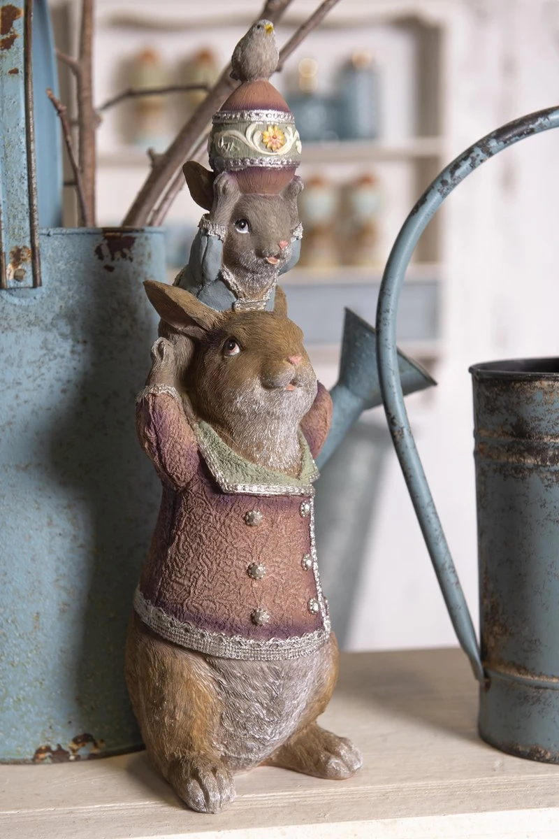 Clayre & Eef Beeld Konijn 12x11x34 Cm Bruin Kunststof Woonaccessoires Beeld Decoratie Paashaas 8 Clayre & Eef Beeld Konijn 12x11x34 Cm Bruin Kunststof Woonaccessoires Beeld Decoratie Paashaas - Afbeelding 6