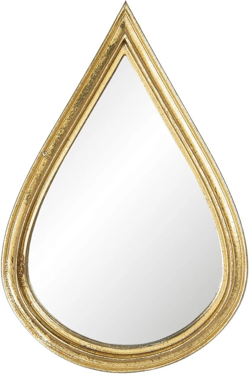 Clayre & Eef Spiegel 12x18 Cm Goudkleurig Kunststof Grote Spiegel Wand Spiegel Muur Spiegel 3 Clayre & Eef Spiegel 12x18 Cm Goudkleurig Kunststof Grote Spiegel Wand Spiegel Muur Spiegel