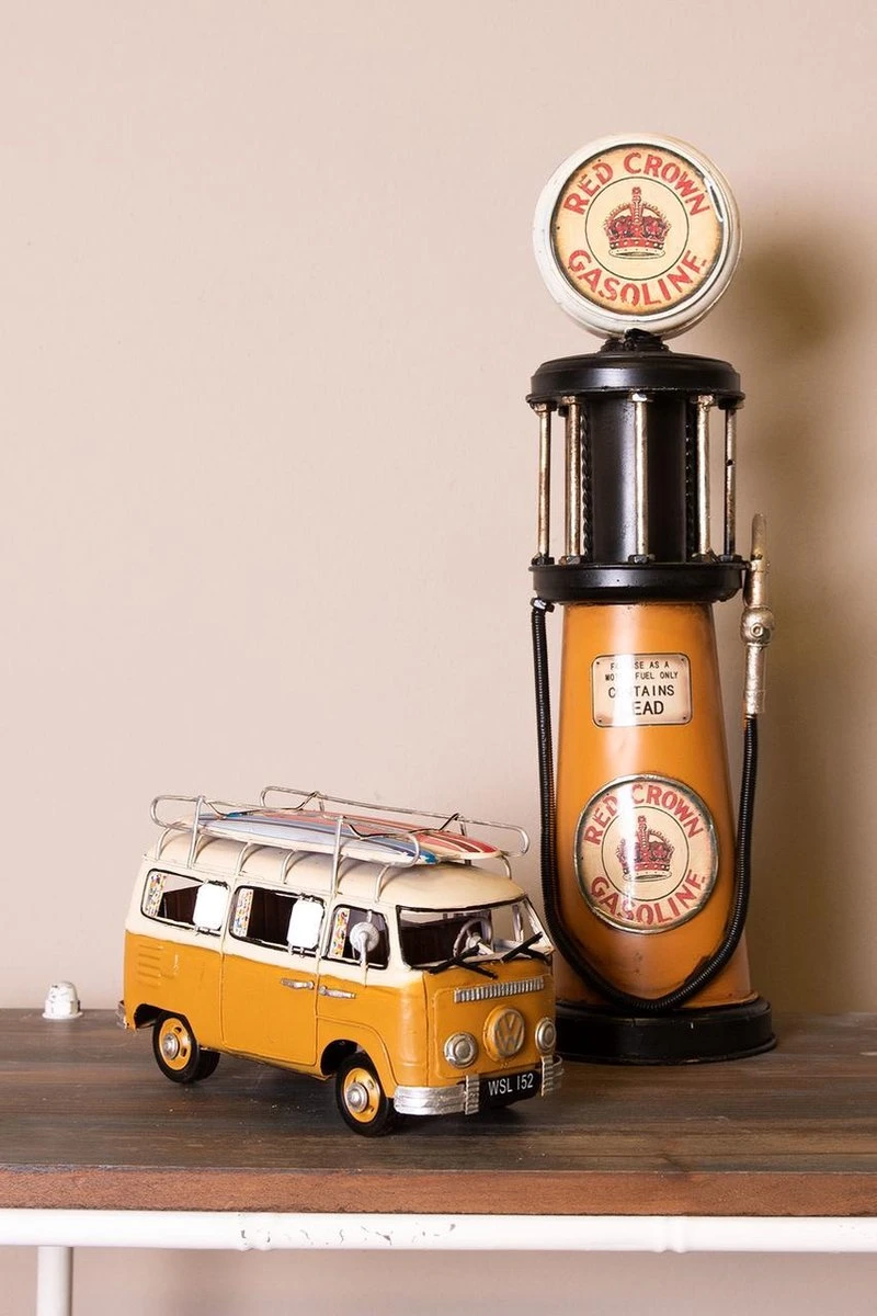 Clayre & Eef Modelauto Volkswagen Bus Licentie Camper 20x10x11 Cm Geel Metaal Miniatuur VW Bus Miniatuur Auto 6 Clayre & Eef Modelauto Volkswagen Bus Licentie Camper 20x10x11 Cm Geel Metaal Miniatuur VW Bus Miniatuur Auto - Afbeelding 4