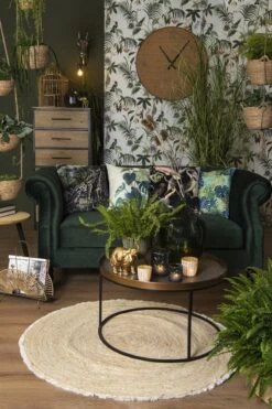 Clayre & Eef Theelichthouder Ø 9x9 Cm Goudkleurig Glas Rond Waxinelichthouder Windlichthouder -Clayre & Eef 800x1200 17