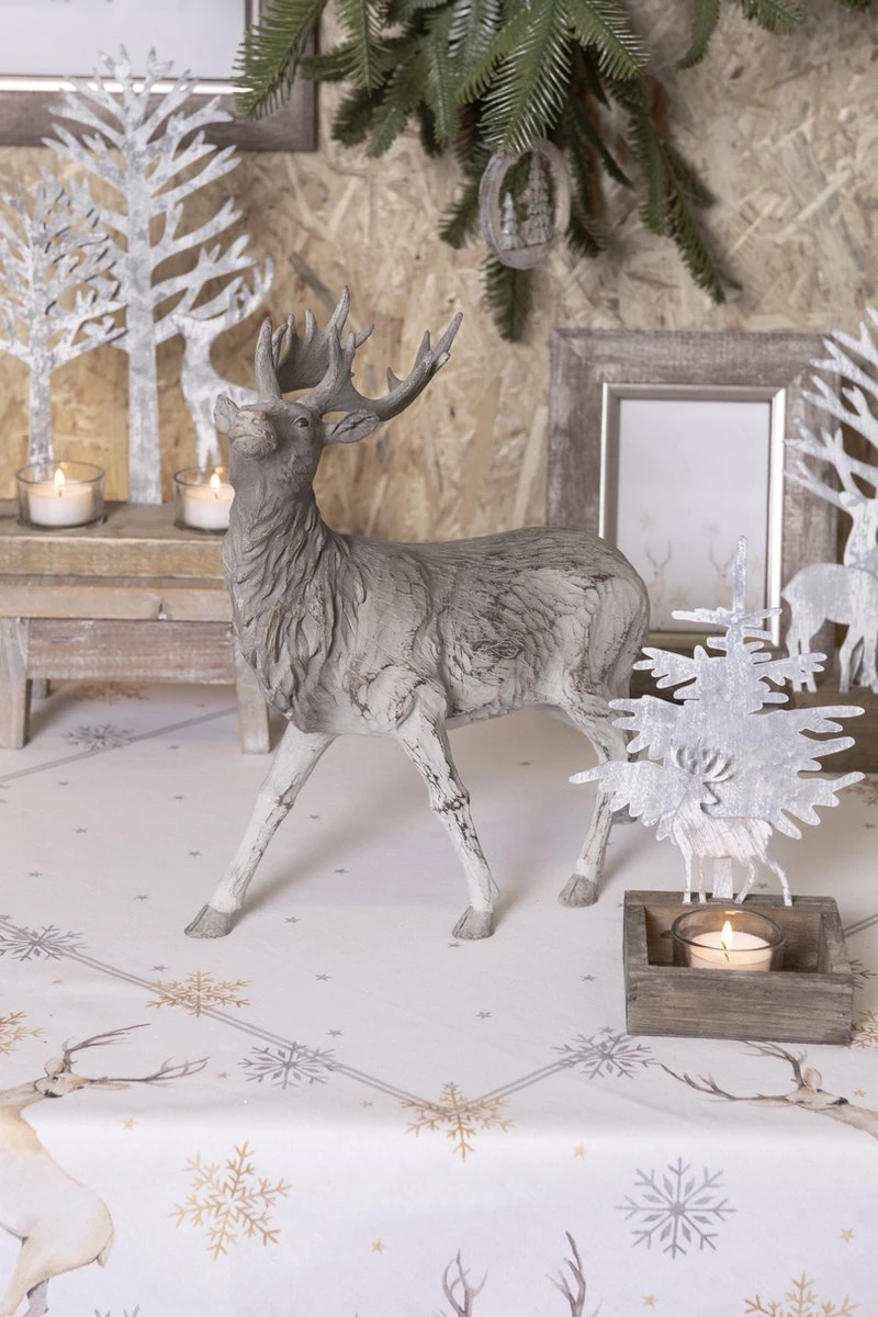 Clayre & Eef Theelichthouder Boom 21 Cm Wit Ijzer Waxinelichthouder Windlichthouder 4 Clayre & Eef Theelichthouder Boom 21 Cm Wit Ijzer Waxinelichthouder Windlichthouder - Afbeelding 2