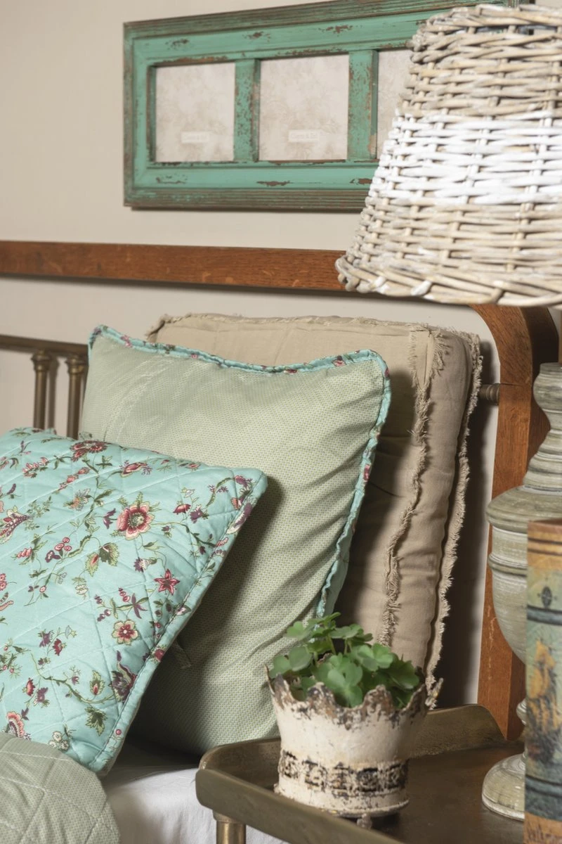 Clayre & Eef Kussenhoes 40x40 Cm Turquoise Polyester Vierkant Bloemen Sierkussenhoes Kussen Hoes 8 Clayre & Eef Kussenhoes 40x40 Cm Turquoise Polyester Vierkant Bloemen Sierkussenhoes Kussen Hoes - Afbeelding 6