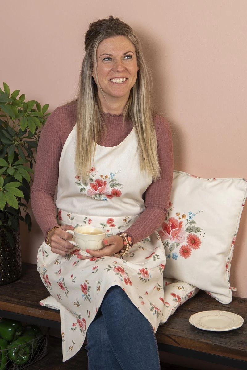 Clayre & Eef Kussenhoes 40x40 Cm Beige Katoen Rozen Sierkussenhoes Kussen Hoes 6 Clayre & Eef Kussenhoes 40x40 Cm Beige Katoen Rozen Sierkussenhoes Kussen Hoes - Afbeelding 4