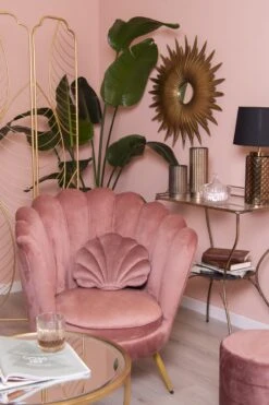 Clayre & Eef Sierkussen Schelp 28x38 Cm Roze Polyester Kussenhoes Met Kussenvulling -Clayre & Eef 800x1200 77