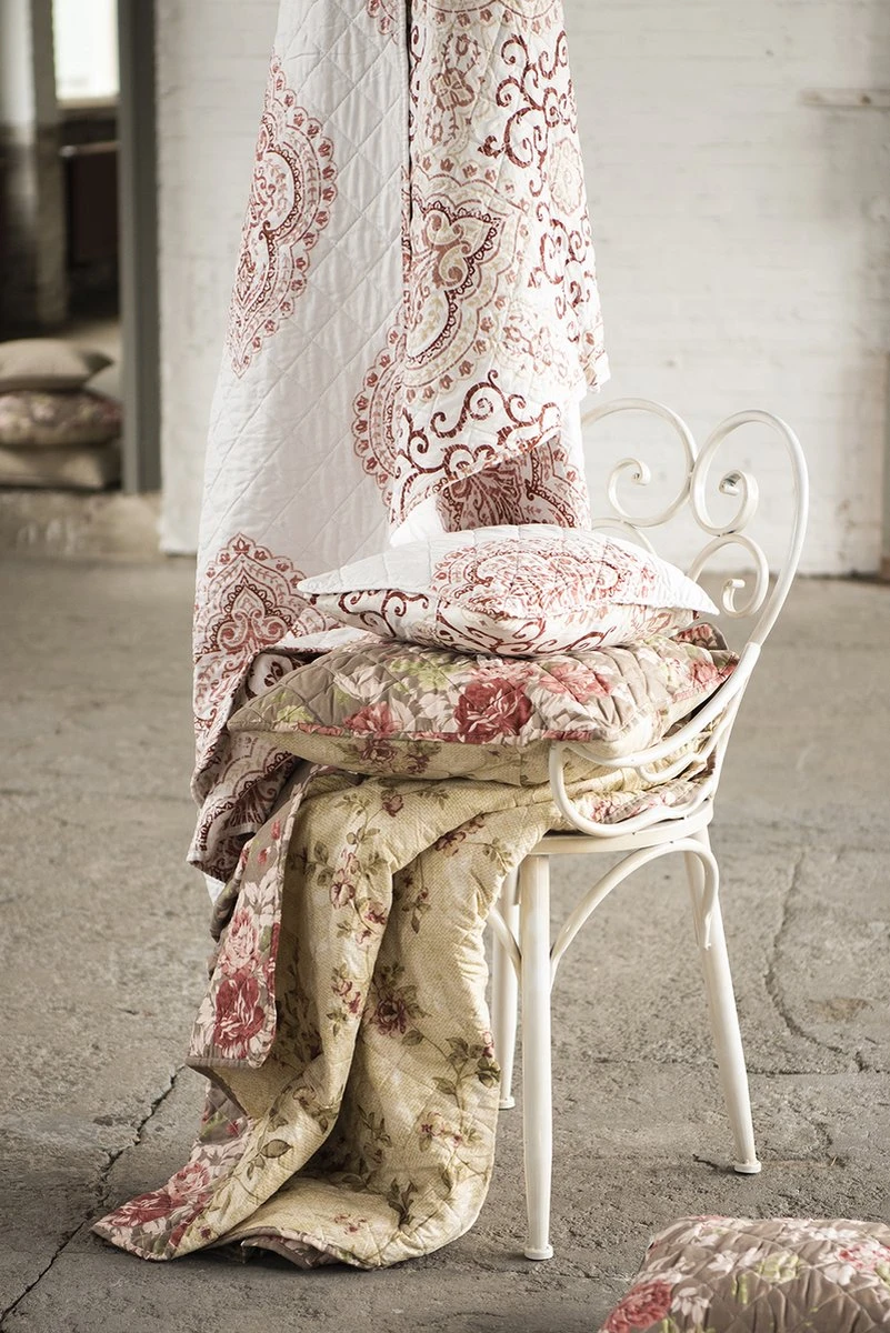 Clayre & Eef Kussenhoes 50x50 Cm Bruin Polyester Vierkant Bloemen Sierkussenhoes Kussen Hoes 13 Clayre & Eef Kussenhoes 50x50 Cm Bruin Polyester Vierkant Bloemen Sierkussenhoes Kussen Hoes - Afbeelding 11