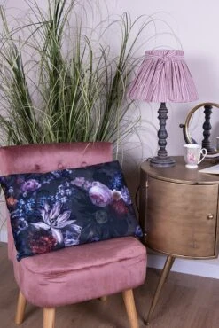 Clayre & Eef Sierkussen 60x40 Cm Groen Synthetisch Rechthoek Bloemen Kussenhoes Met Kussenvulling -Clayre & Eef 801x1200 122