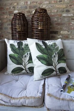 Clayre & Eef Stoelkussen Foam 45x45 Cm Beige Katoen Vierkant Zitkussen Tuinkussen Tuinstoelkussen -Clayre & Eef 801x1200 125