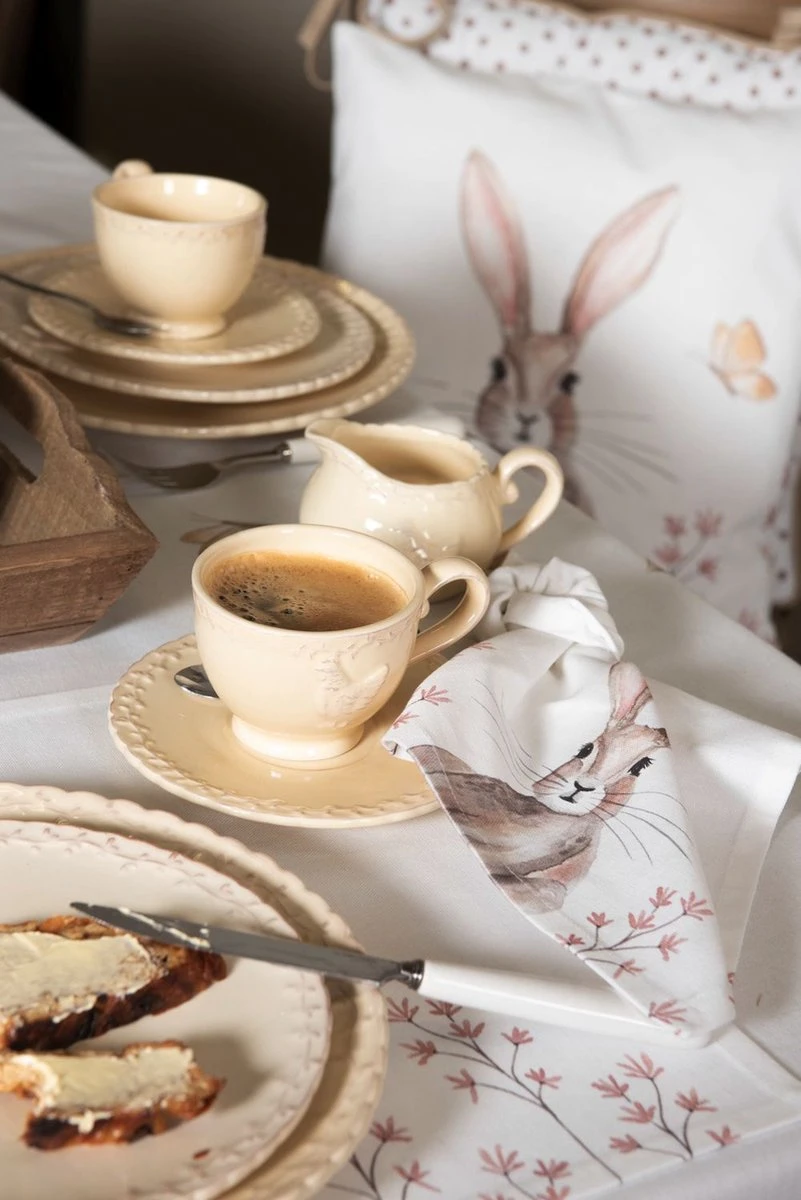 Clayre & Eef Stoelkussen Foam 40x40 Cm Wit Bruin Katoen Vierkant Konijn Zitkussen Tuinkussen Tuinstoelkussen 7 Clayre & Eef Stoelkussen Foam 40x40 Cm Wit Bruin Katoen Vierkant Konijn Zitkussen Tuinkussen Tuinstoelkussen - Afbeelding 5