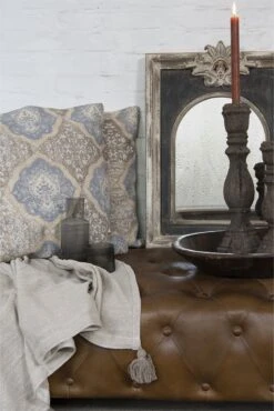 Clayre & Eef Spiegel 46x63 Cm Bruin Hout Kunststof Rechthoek Grote Spiegel Wand Spiegel Muur Spiegel -Clayre & Eef 801x1200 153