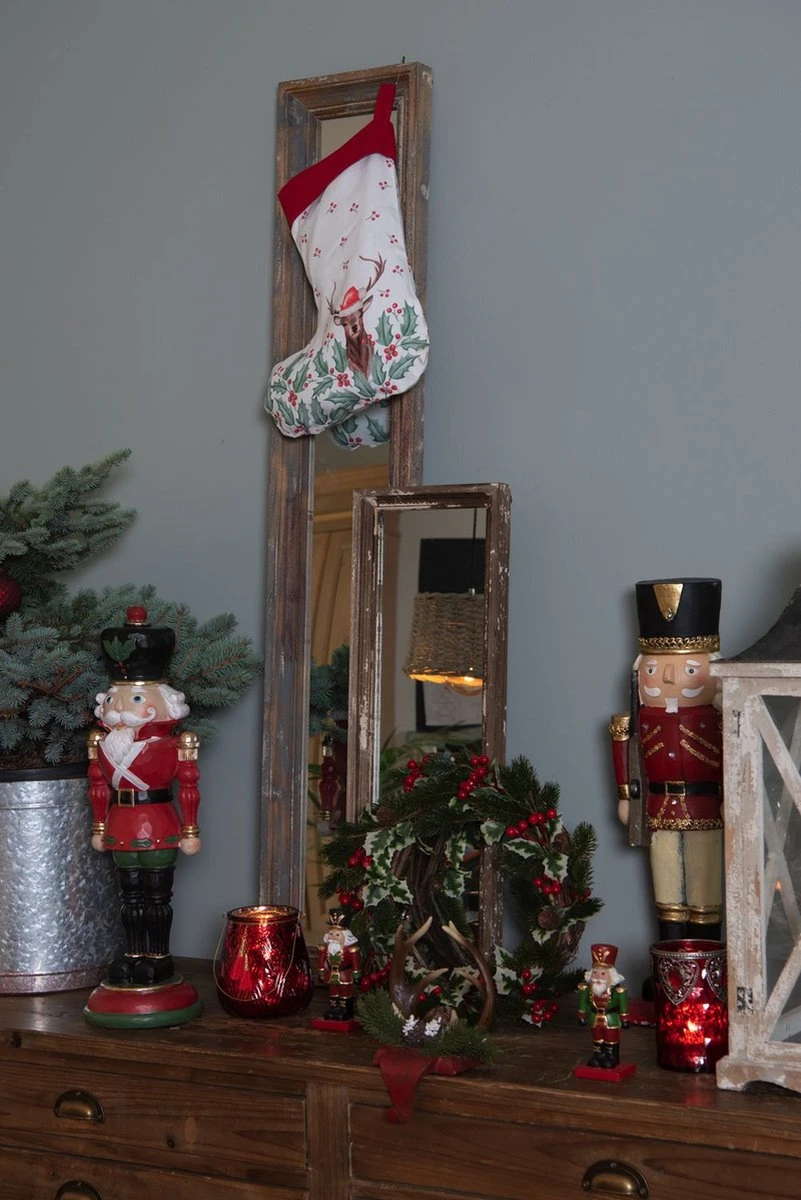 Clayre & Eef Spiegel 23x128 Cm Bruin Hout Rechthoek Grote Spiegel Wand Spiegel Muur Spiegel 4 Clayre & Eef Spiegel 23x128 Cm Bruin Hout Rechthoek Grote Spiegel Wand Spiegel Muur Spiegel - Afbeelding 2