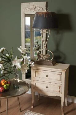 Clayre & Eef Spiegel 56x176 Cm Grijs Hout Rechthoek Grote Spiegel Wand Spiegel Muur Spiegel -Clayre & Eef 801x1200 166