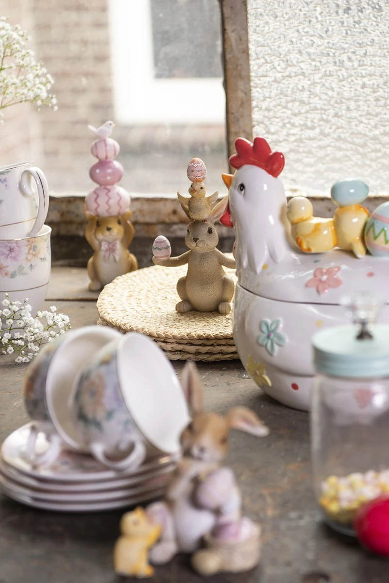 Clayre & Eef Beeld Konijn 11*6*16 Cm Bruin Beige Kunststof Woonaccessoires Pasen Paashaas 7 Clayre & Eef Beeld Konijn 11*6*16 Cm Bruin Beige Kunststof Woonaccessoires Pasen Paashaas - Afbeelding 5