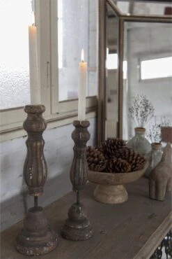 Clayre & Eef Decoratie Schaal Ø 29x14 Cm Bruin Hout Fruitschaal Decoratieve Accessoires Woonaccessoires -Clayre & Eef 801x1200 42