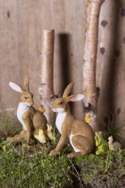 Clayre & Eef Beeld Konijn 13 Cm Bruin Kunststof Woonaccessoires Pasen Paashaas -Clayre & Eef 801x1200 8