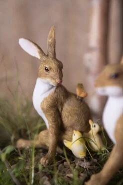 Clayre & Eef Beeld Konijn 13 Cm Bruin Kunststof Woonaccessoires Pasen Paashaas -Clayre & Eef 801x1200 9