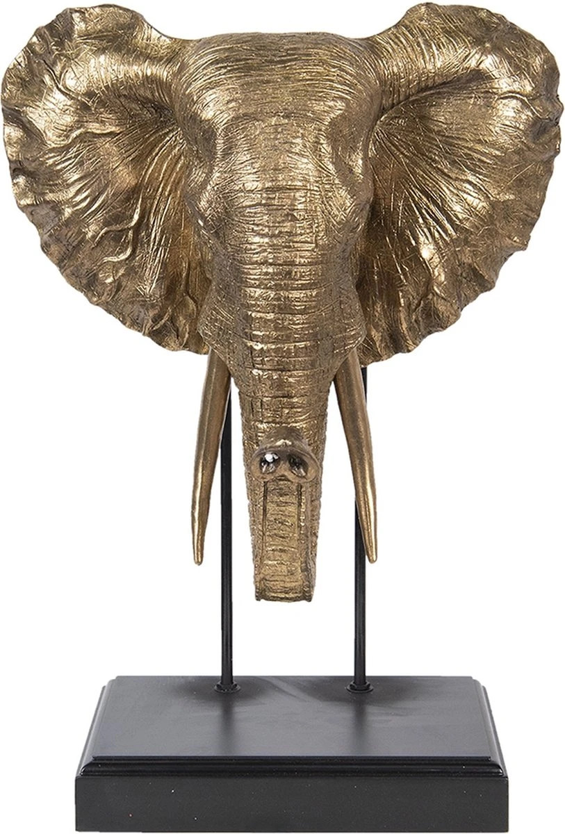 Clayre & Eef Beeld Olifant 42x30x56 Cm Goudkleurig Polyresin Woonaccessoires Beeld Decoratie Decoratieve Accessoires 3 Clayre & Eef Beeld Olifant 42x30x56 Cm Goudkleurig Polyresin Woonaccessoires Beeld Decoratie Decoratieve Accessoires
