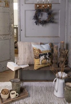 Clayre & Eef Kussenhoes 45x45 Cm Bruin Polyester Vierkant Koeien Sierkussenhoes Kussen Hoes -Clayre & Eef 818x1200 4