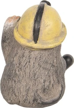 Clayre & Eef Beeld Mol 7x7x10 Cm Grijs Kunststof Woonaccessoires Beeld Decoratie Decoratieve Accessoires -Clayre & Eef 824x1200