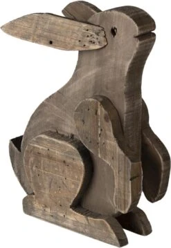 Clayre & Eef Beeld Konijn 20x12x26 Cm Bruin Hout Decoratie Beeld Paashaas Woonaccessoires -Clayre & Eef 825x1200 9