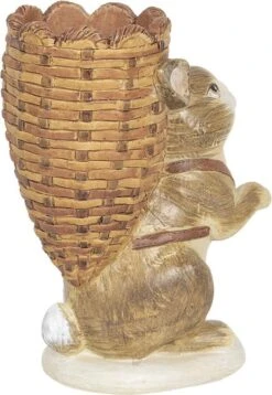 Clayre & Eef Theelichthouder Konijn 11x7x14 Cm Bruin Kunststof Waxinelichthouder Windlichthouder Paashaas -Clayre & Eef 827x1200 4