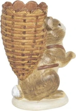 Clayre & Eef Theelichthouder Konijn 11x7x14 Cm Bruin Kunststof Waxinelichthouder Windlichthouder Paashaas -Clayre & Eef 828x1200 3