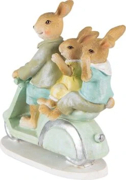 Clayre & Eef Beeld Konijn 15 Cm Groen Bruin Kunststof Woonaccessoires Paashaas Pasen -Clayre & Eef 839x1200 2