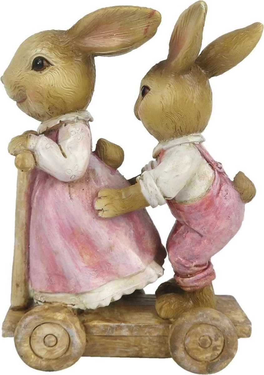 Clayre & Eef Beeld Konijn 8x4x11 Cm Roze Kunststof Woonaccessoires Pasen Paashaas 5 Clayre & Eef Beeld Konijn 8x4x11 Cm Roze Kunststof Woonaccessoires Pasen Paashaas - Afbeelding 3