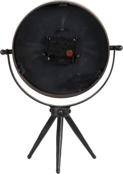 Clayre & Eef Tafelklok 25x13x34 Cm Zwart Ijzer Glas Rond Tafelklokken Binnen Staand Klokje Tafelklokje -Clayre & Eef 849x1200 7