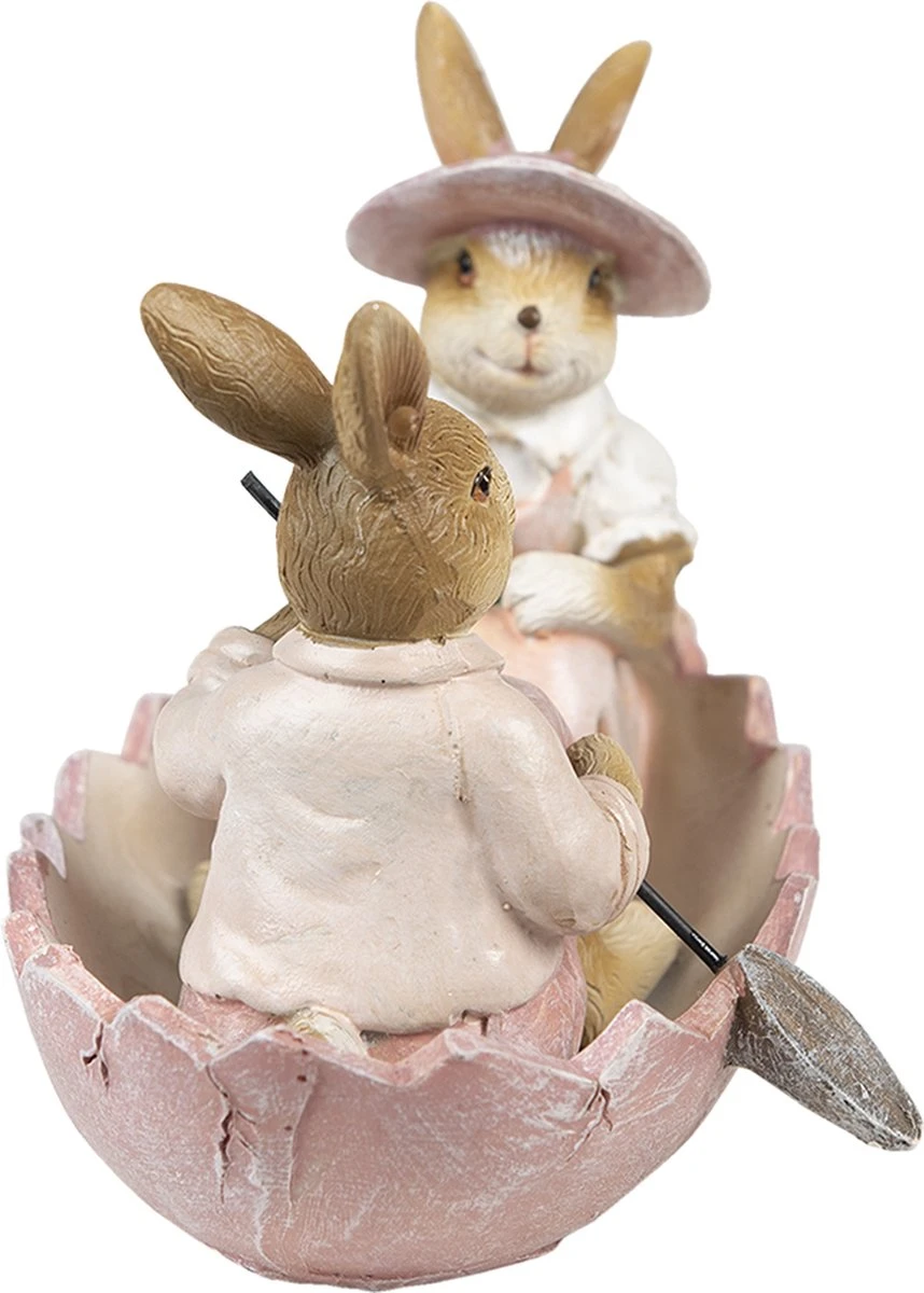 Clayre & Eef Beeld Konijn 13x9x10 Cm Roze Beige Kunststof Woonaccessoires Paashaas Pasen 6 Clayre & Eef Beeld Konijn 13x9x10 Cm Roze Beige Kunststof Woonaccessoires Paashaas Pasen - Afbeelding 4